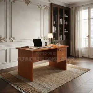 Office Desk; 1200mm Secure Work-From-Home Desk With Locking Drawer