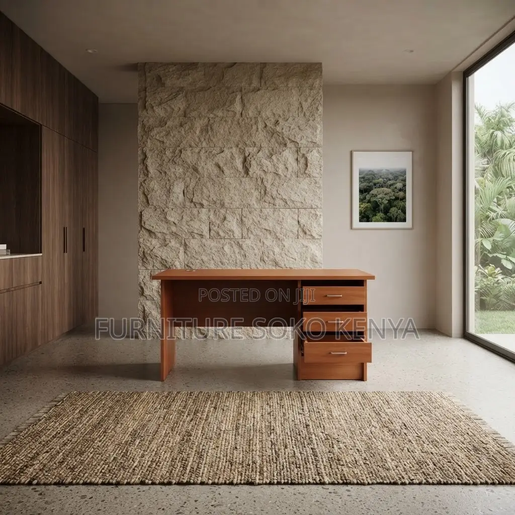 Office Desk; 1200mm Secure Work-From-Home Desk With Locking Drawer