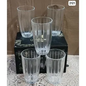 Transparent Drinking Glasses Set(6) for Cold/Warm Drinks