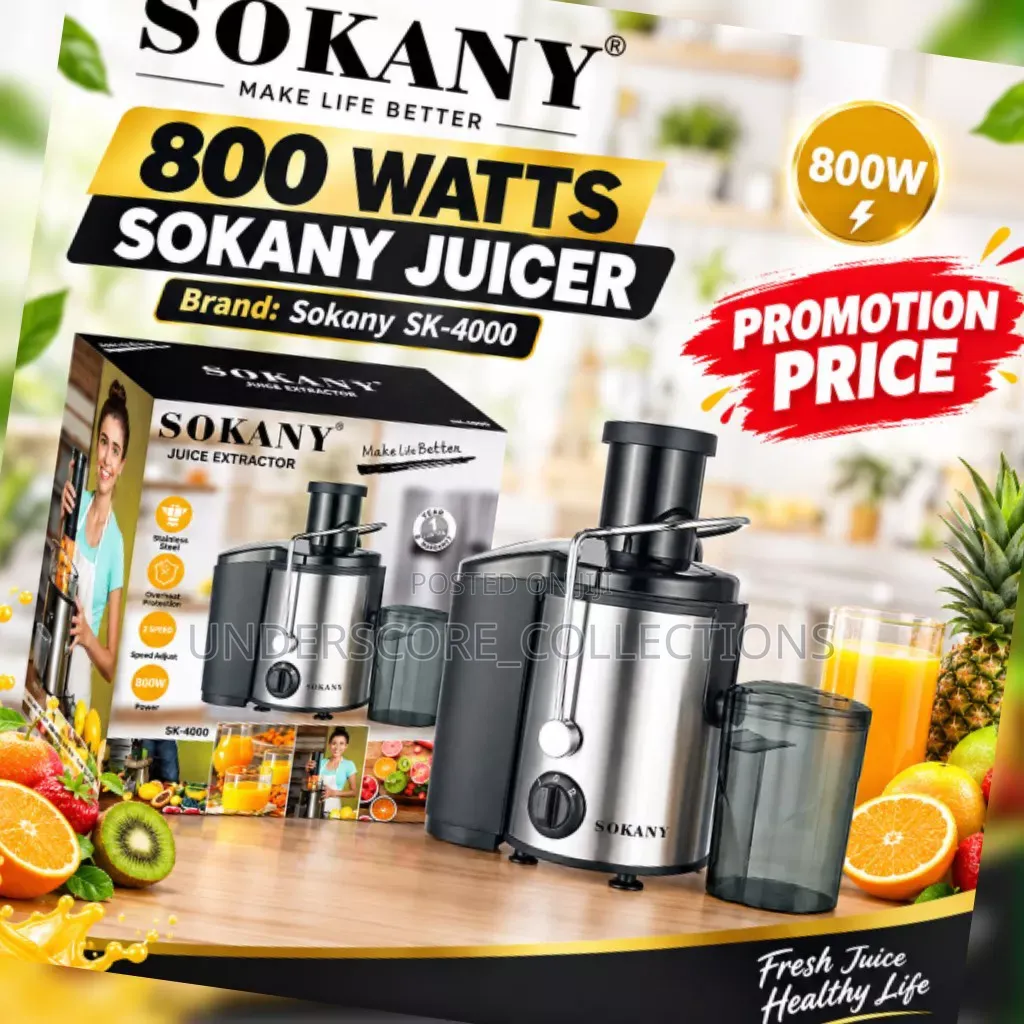 800 Watts Sokany Juice Extractor