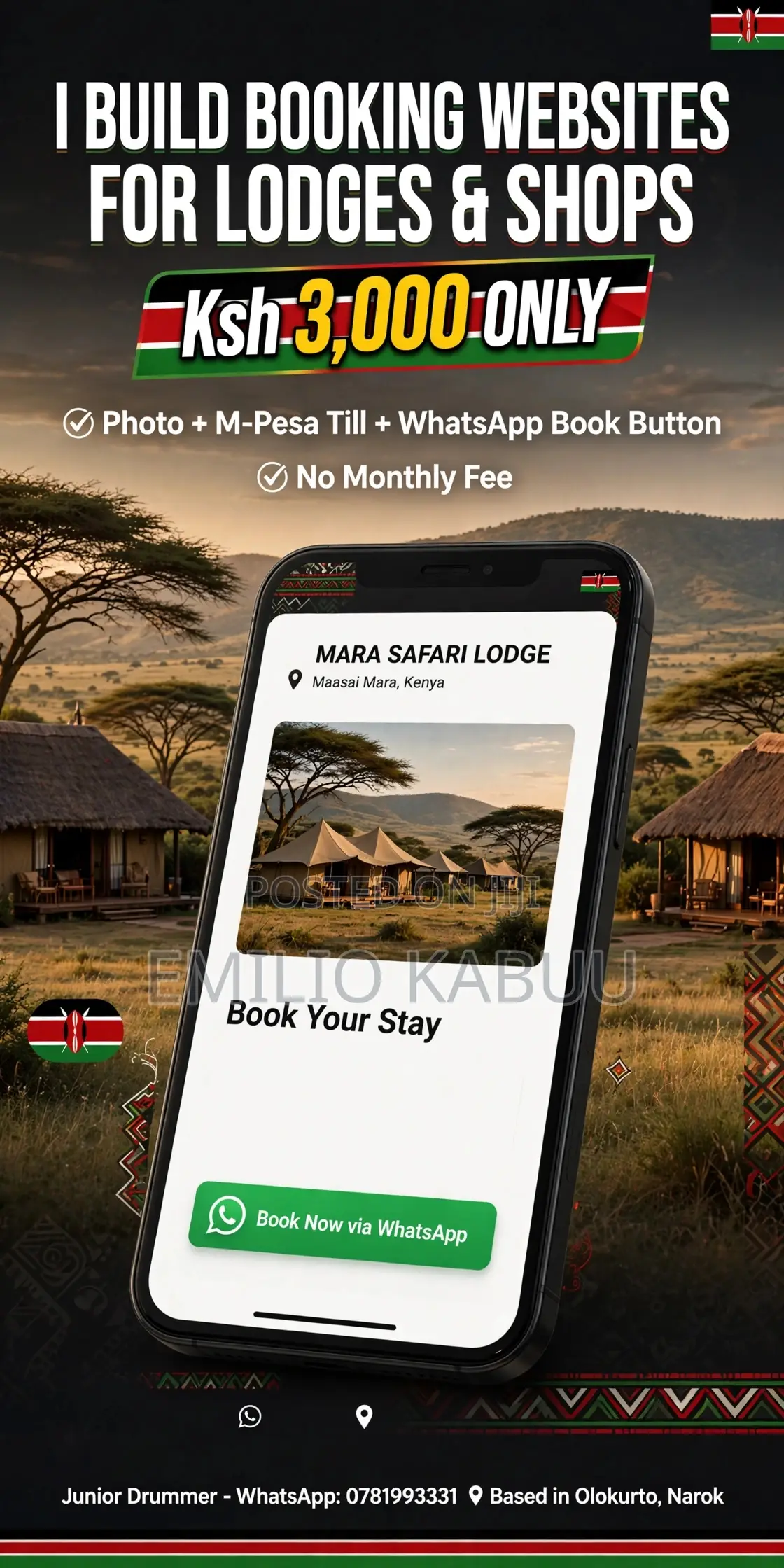 I Build Website for Loaves and Shops -Ksh3000-Whatsapp Booking