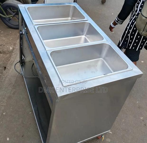 3-Pan Stainless Steel Electric Bain Marie / Food Warmer.