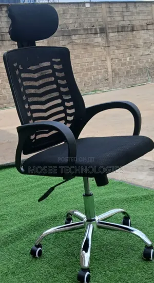 Secretarial Mesh Office Chair With Headrest