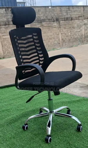 Secretarial Mesh Office Chair With Headrest