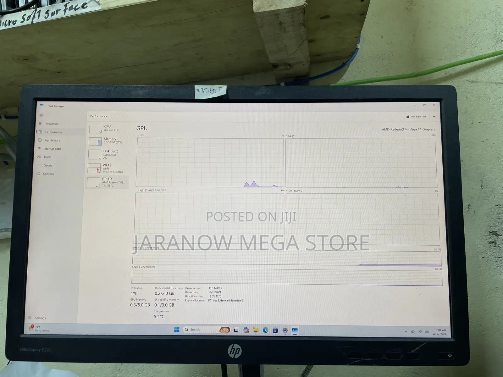 Desktop Computer Lenovo ThinkCentre M700 8GB AMD Ryzen 5 SSD 256GB