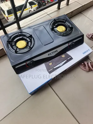 Ailyons GS013-3 Metallic Two-Burner Gas Stove –