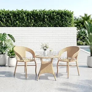 Dining Set; 2-Seater White Outdoor Set