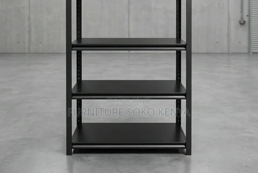 Storage Unit; Adjustable 5-Shelf Steel Storage Rack