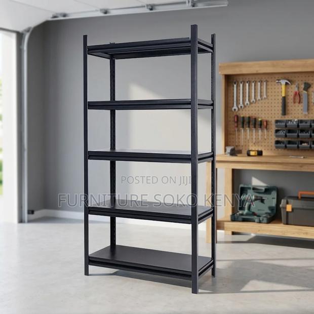 Storage Unit; Adjustable 5-Shelf Steel Storage Rack - thumbnail 7