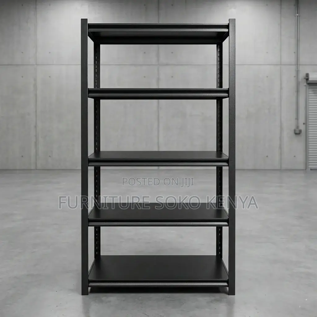 Storage Unit; Adjustable 5-Shelf Steel Storage Rack