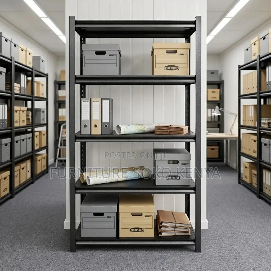 Storage Unit; Adjustable 5-Shelf Steel Storage Rack