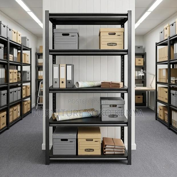 Storage Unit; Adjustable 5-Shelf Steel Storage Rack - thumbnail 11