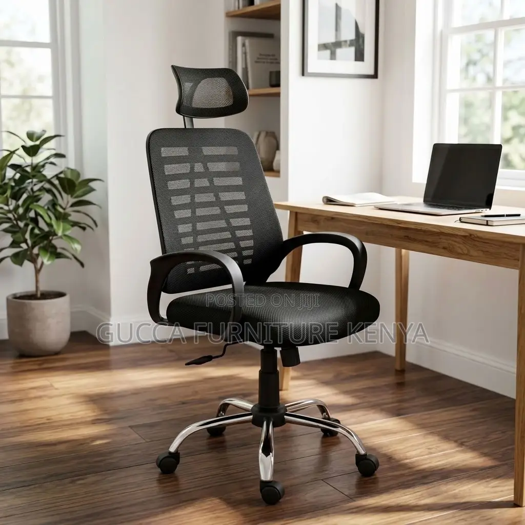 Swivel Adjustable Study Chair With Headrest