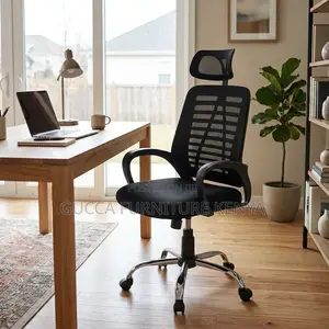 Swivel Adjustable Study Chair With Headrest
