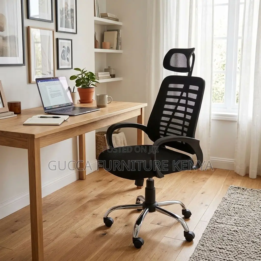Swivel Adjustable Study Chair With Headrest