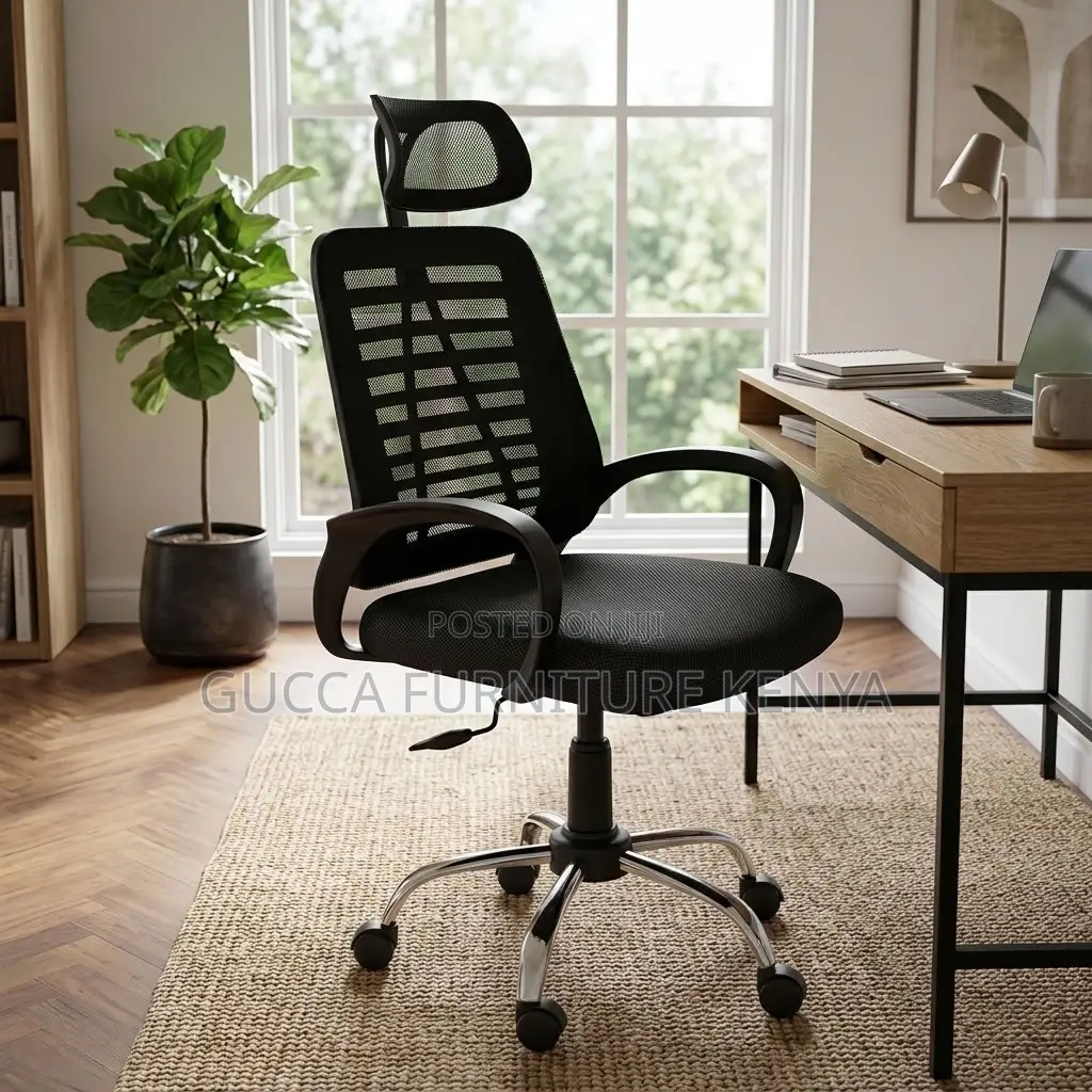 Swivel Adjustable Study Chair With Headrest