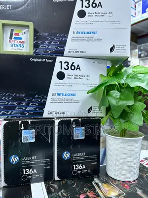 HP 136A Efficient Black Toner Crisp Text Radiant