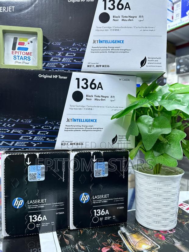 HP 136A Efficient Black Toner Crisp Text Radiant