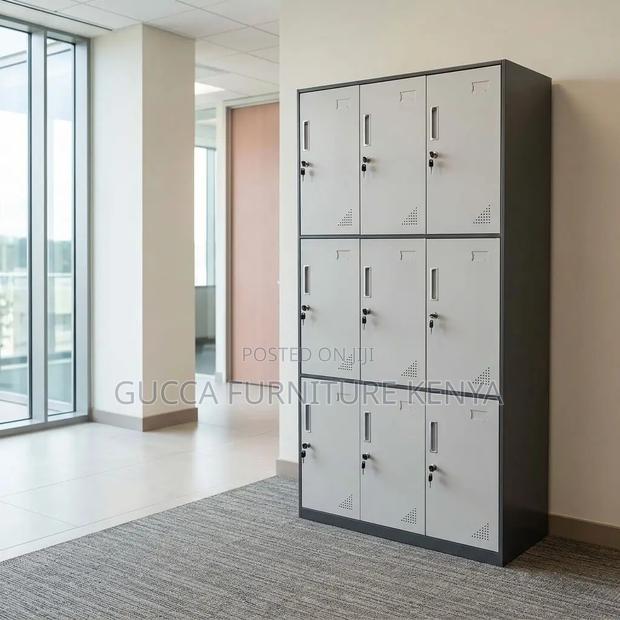 9 Locker Metal Gym Cabinet