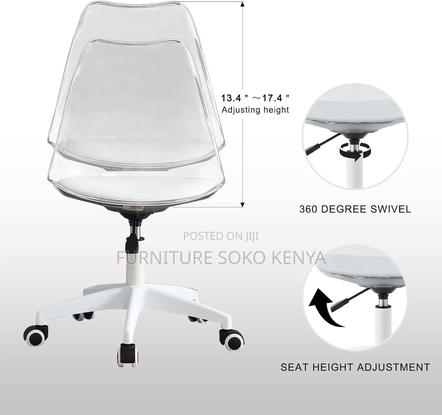 Home Chairs; Swivel Padded Eames Home/Office Chair