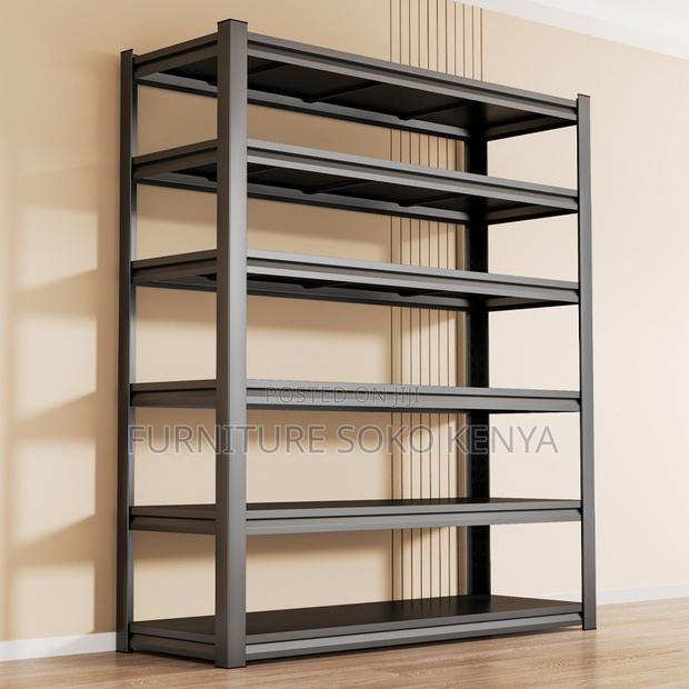 Storage Unit; Office Steel Adjustable Shelving Black Rack