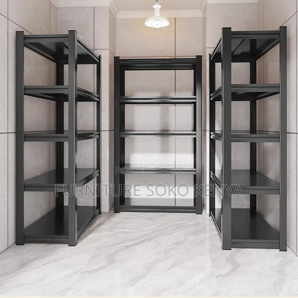 Storage Unit; Office Steel Adjustable Shelving Black Rack