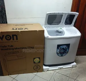 Von 13KG Semi-Automatic Twin Tub Washing Machine – Large Capacity