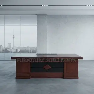 Office Desk; 2 Meters Mahogany Executive Office Desk