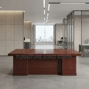 Office Desk; 2 Meters Mahogany Executive Office Desk