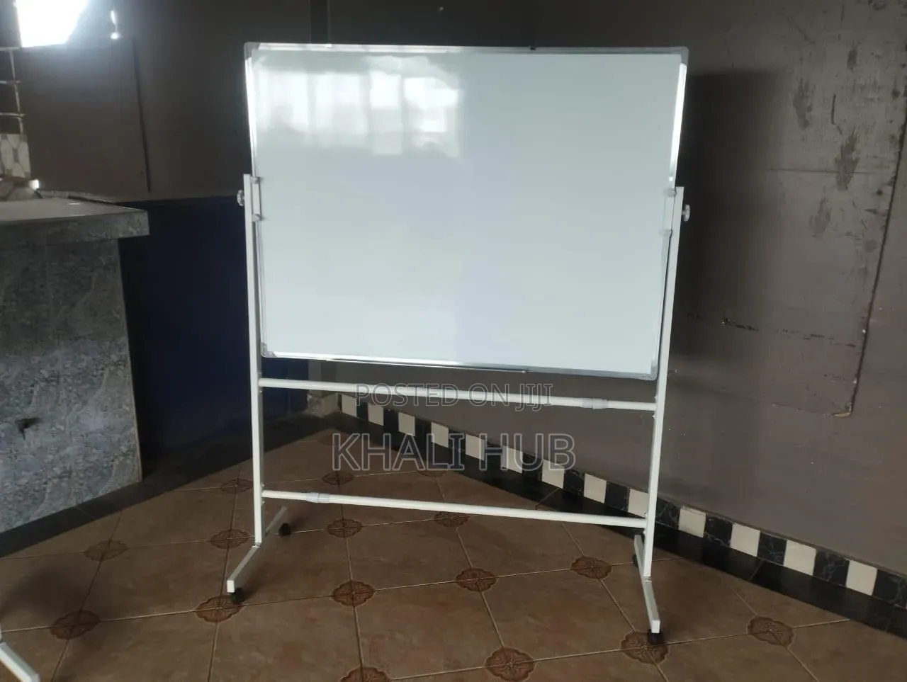 Whiteboard Double-Sided Mobile Whiteboard 4ft X 3ft With Stand