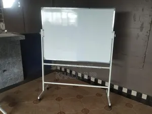 Whiteboard Double-Sided Mobile Whiteboard 4ft X 3ft With Stand