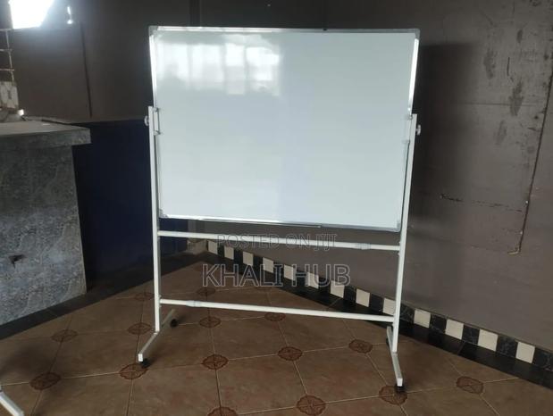 Whiteboard Double-Sided Mobile Whiteboard 4ft X 3ft With Stand - main view