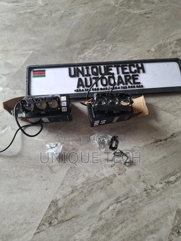 Universal 3 Colour LED Fog Lamps for Motorcycles and Cars