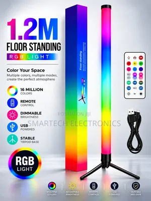1.2M RGB LED Floor Standing Lamp With Remote Control16 Million Colours