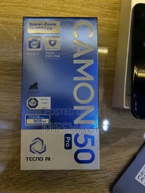 New Tecno Camon 50 Pro 256 GB Black