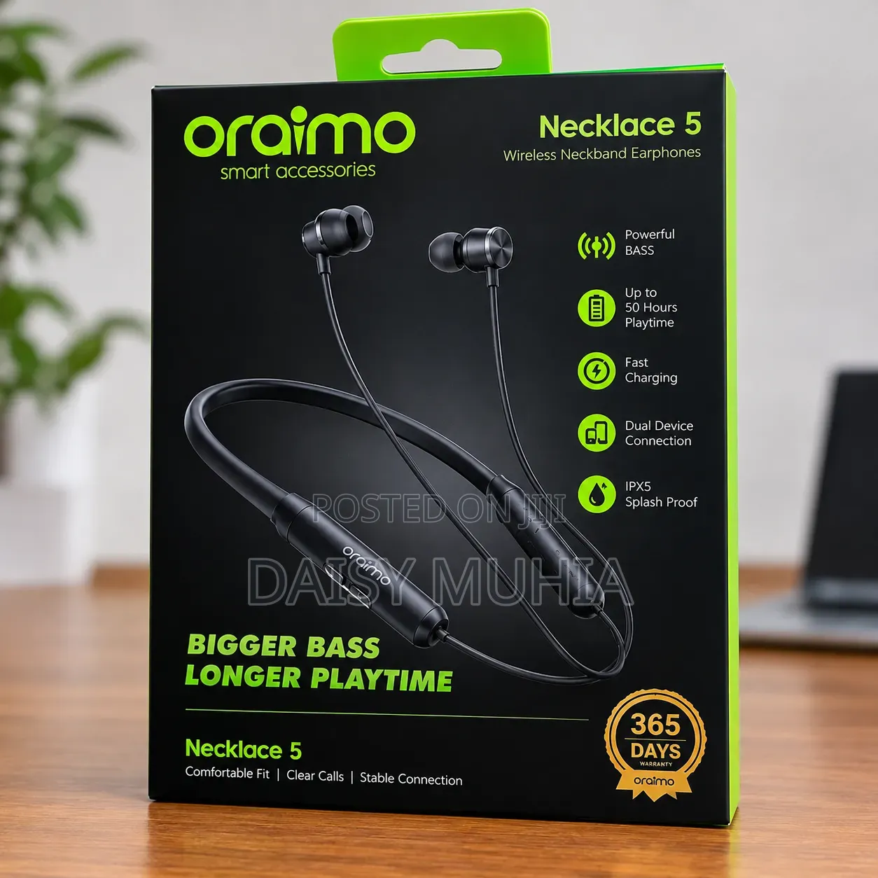 Oraimo Necklace 5 | OEB-611. Active Noise Cancellation.