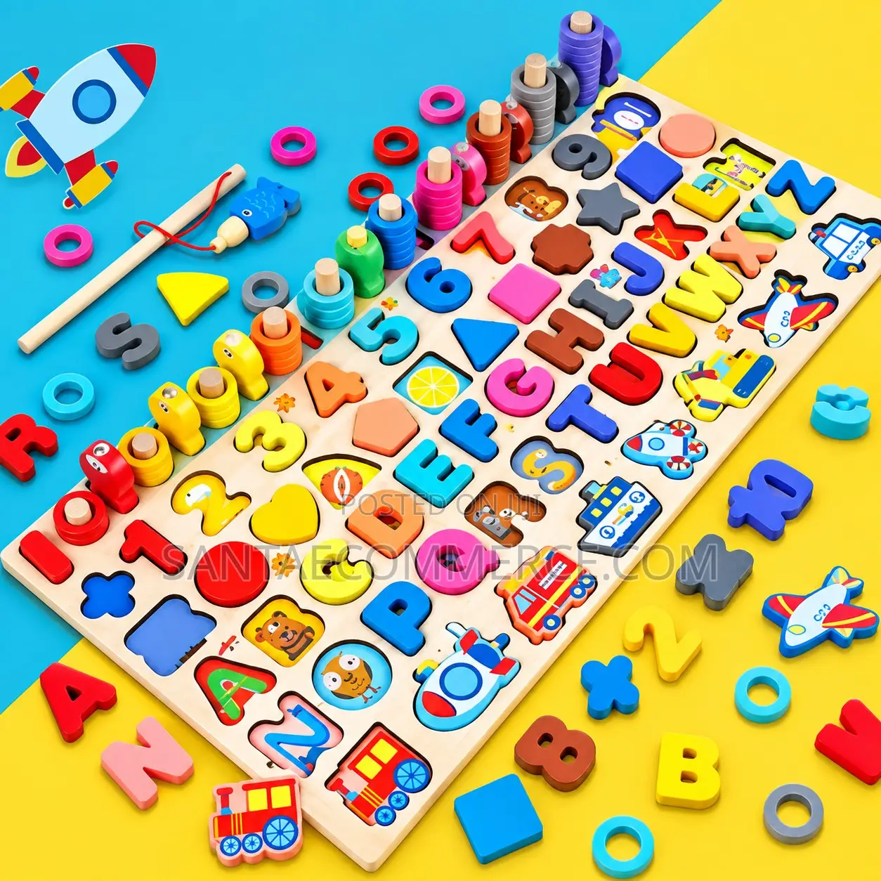 Multi-Functional Montessori Wooden Educational Board