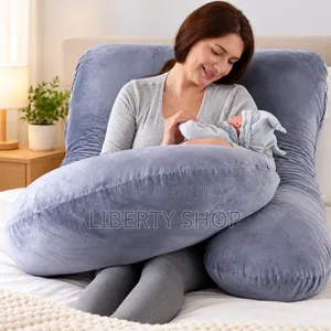 Imported Velvet U-Shape Maternity Pillow – Soft Full Body Pregnancy