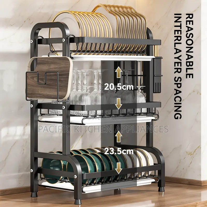 Large 3 Tiers Kitchen Storage Rack Chopstick Knife Rack