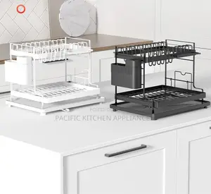 Dish Rack Countertop Storage Holder Double-Layer Multi-Function