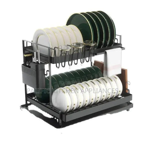 Dish Rack Countertop Storage Holder Double-Layer Multi-Function