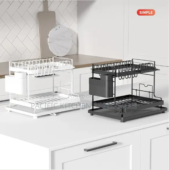 Dish Rack Countertop Storage Holder Double-Layer Multi-Function