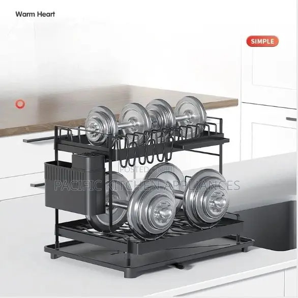 Dish Rack Countertop Storage Holder Double-Layer Multi-Function