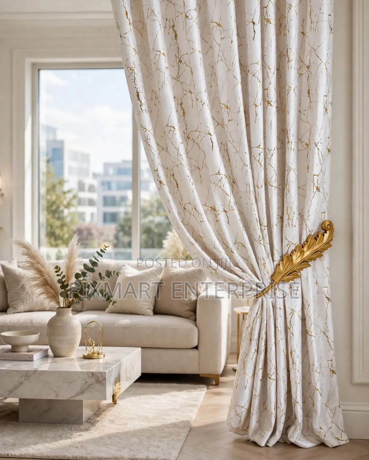 Modern Ready Made Curtains With Sheer 2.5M Height