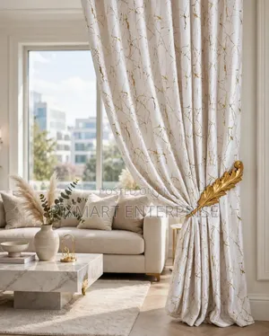 Modern Ready Made Curtains With Sheer 2.5M Height