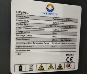 10.24kwh 51.2v 200ah Lvtopsun Lifepo4 Lithium Batteries