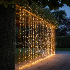 Outdoor Led Curtain Lights 3*3M Indoor Backdrop Hanging Decoration