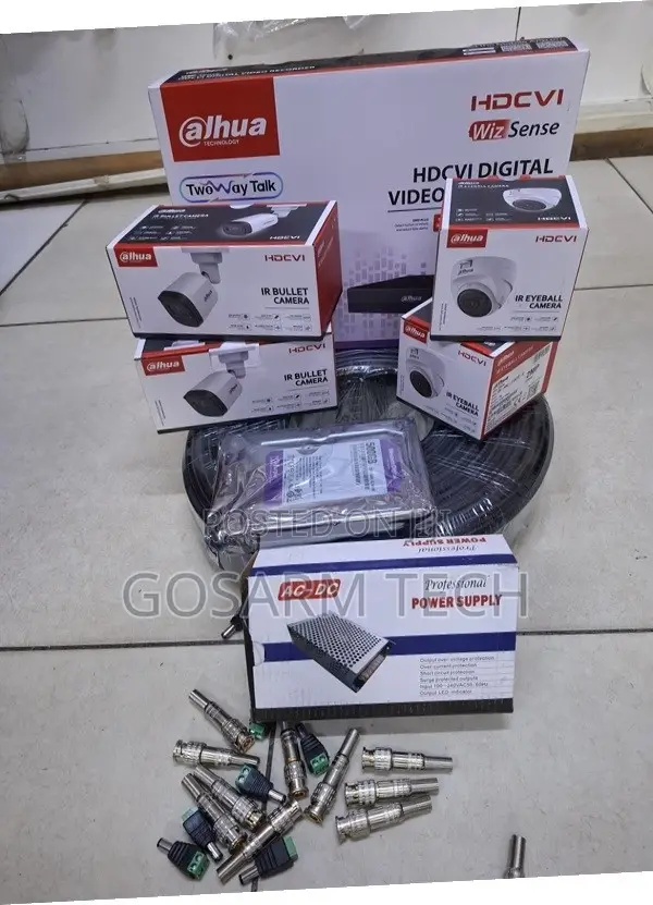 Dahua 4 Channel 3PCS CCTV Kit With Mobile Phone Remote Viewing