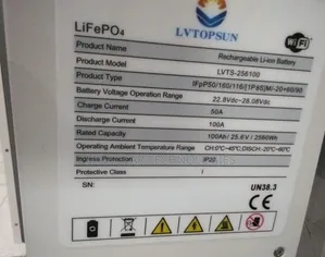 25.6v 100ah 2.56kwh Lvtopsun Lifepo4 Lithium Battery