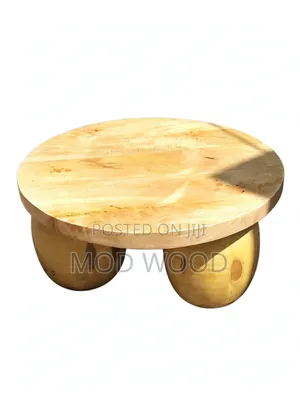 Axiom Modern Solid Wood Log-Base Coffee Table